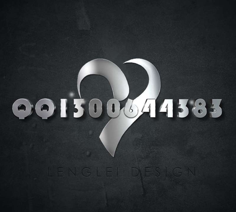 创意金属字体设计 智能图层一键替换可做资料卡背景